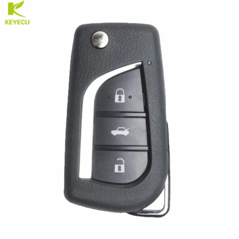 KEYECU Replacement Upgarded Flip Remote Key Fob 314.4MHz 4D67 Chip for TOYOTA Corolla Rav4 Tarago 89070-26300/89070-28850/28240