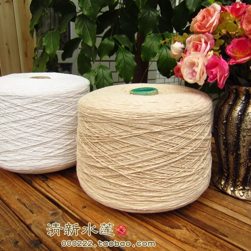 10-4 shares hand crochet lace DIY tablecloth woven mat White Beige pure old cotton 250 grams