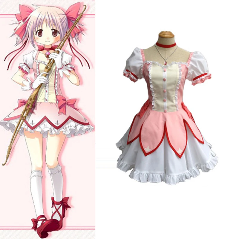 

Puella Magi Madoka Magica Kaname Madoka Cosplay Dress Uniform Suit Women Girls Fancy Party Halloween Costumes Custom Made