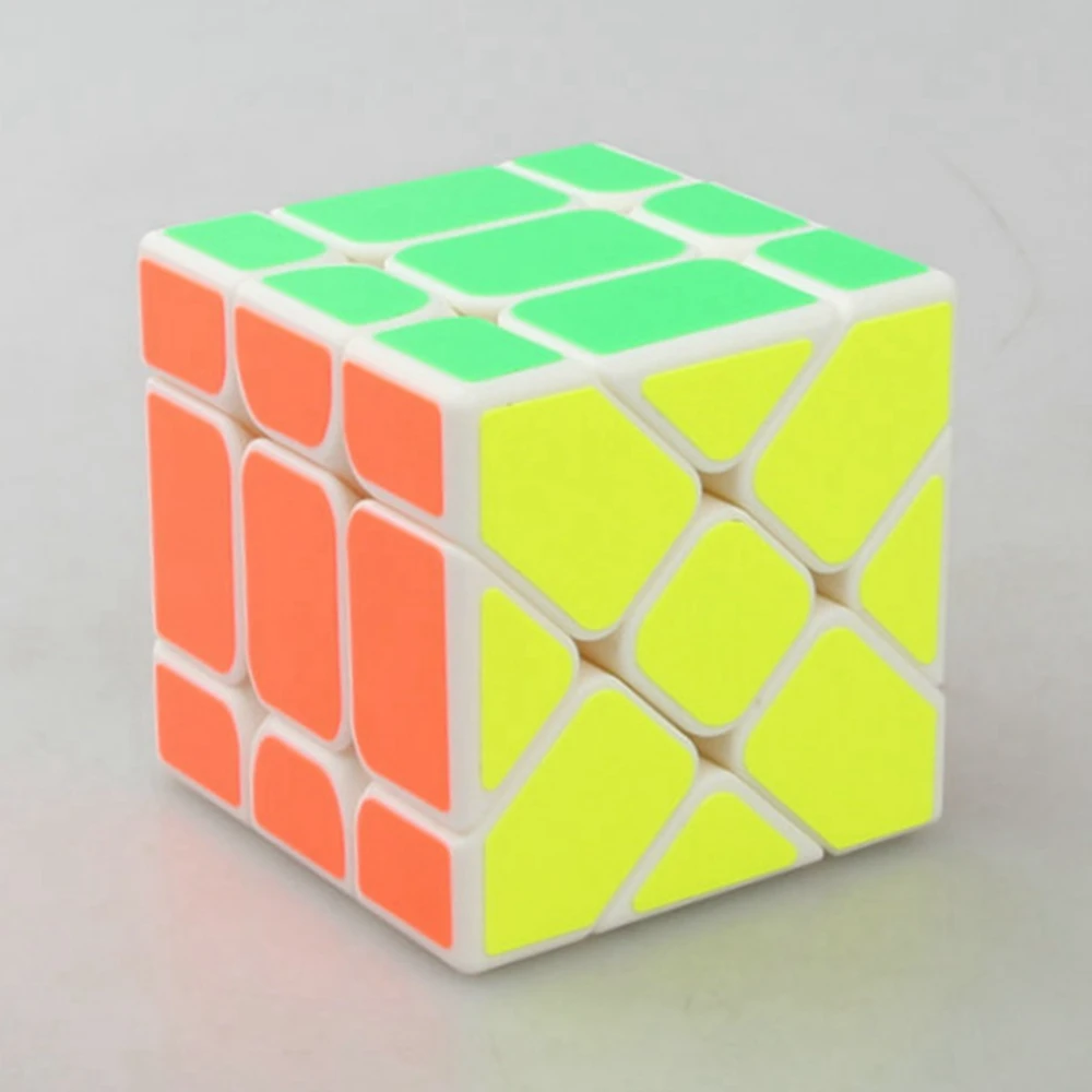 Yongjun Vierkante Koning Fisher 3X3X3 Skew Plastic Speed Magic Cube Puzzel Cubes Educatief Speelgoed Voor Kinderen kids