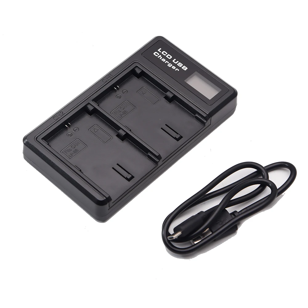 Dual USB Battery Charger with LCD Display for Canon LP-E6 EOS 5D, 5D Mark II III IV, 5DS R, 6D,7DS, 60D, 70D, 80D Battery