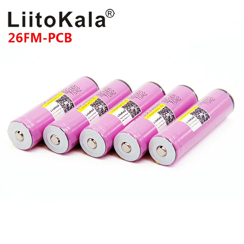 Nowa bateria LiitoKala 18650 2600mah 100% icr18650-26fm 3.7 v 2600mah 18650 akumulator litowy do baterii latarki