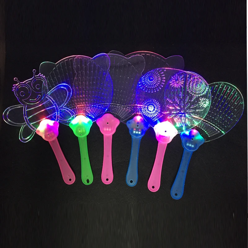 Gafas Led New Products 15pcs/lot Novelty Led Flashing Fan Colorful Acrylic Night Glowing Light-up Toys Concert Party Kids Gift