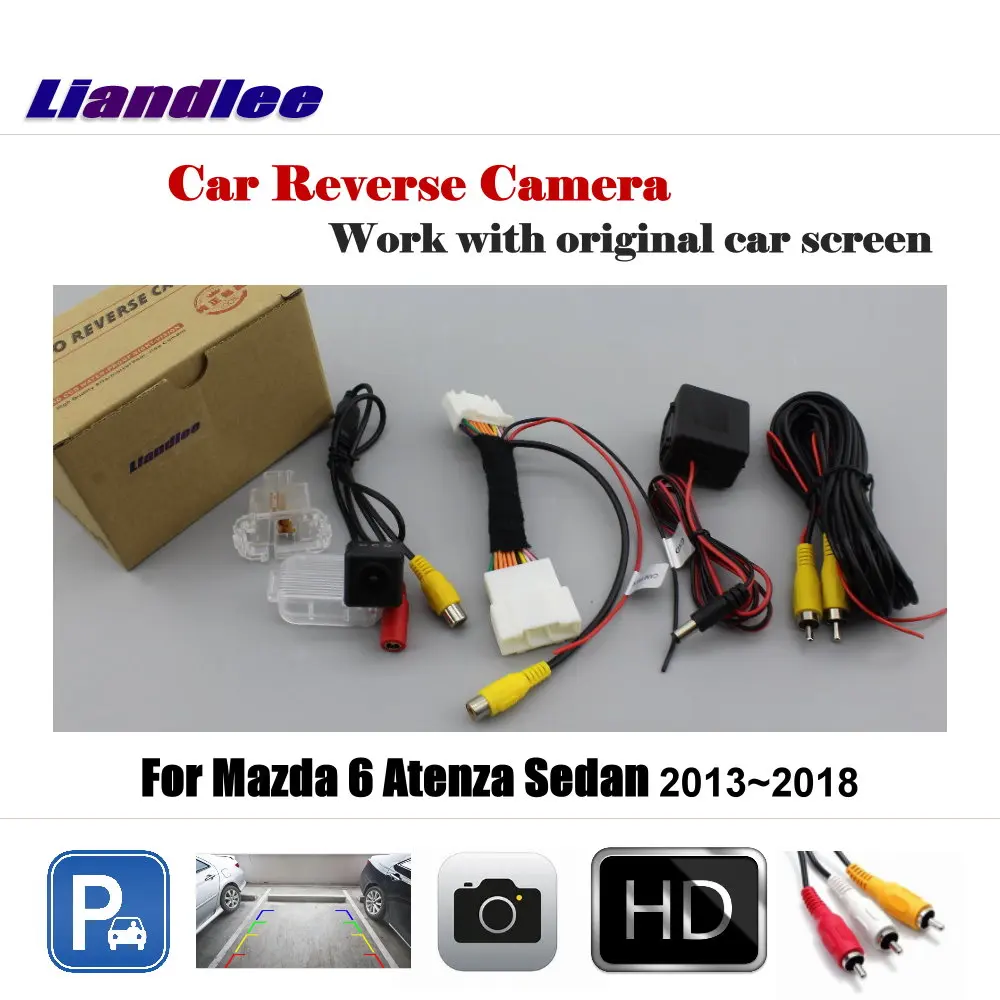 Dla Mazda 6 Atenza GJ1 Sedan Mazda6 2013-2018 Oryginalny wyświetlacz samochodowy Kamera cofania HD CCD CAM Auto Akcesoria