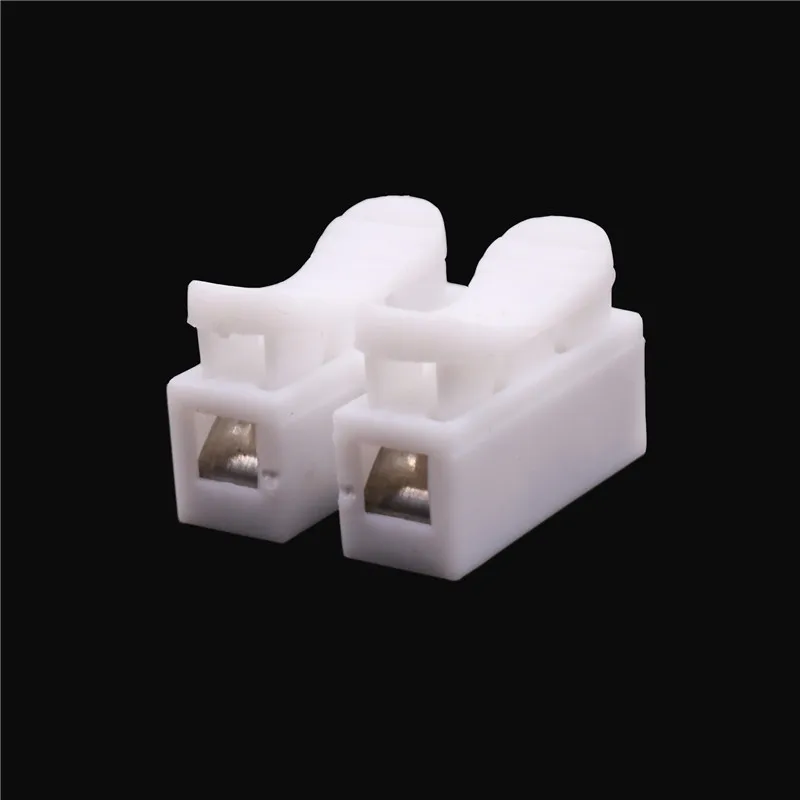 Cable conector de resorte sin soldadura, abrazadera de Cable de conector rápido, bloque de terminales de 2 vías, ajuste fácil para tira Led, 10x2p