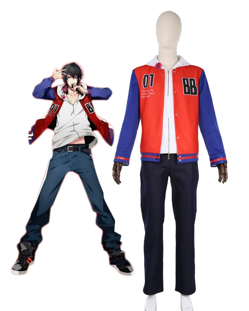 

Saburo Yamada Cosplay Hypnosis Mic Division Rap Battle Yamada Saburo Buster Bros!!! MC.L.B Cosplay Costume Custom Made