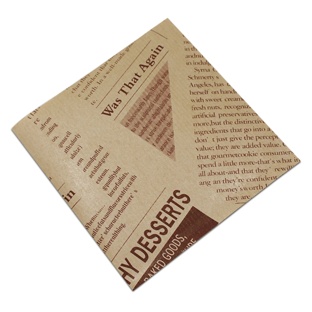 

1200Pcs Greaseproof Fried Food Kraft Paper Packaging Bag Triangular Open Top Chips Bread Snack Take-Out Packing Pouch