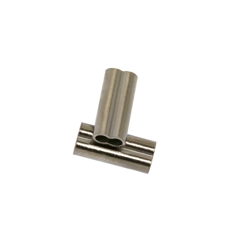 20pcs Double Copper Fishing Tube Fishing Wire Pipe Crimp Sleeves Connector Diameter 6 Sizes