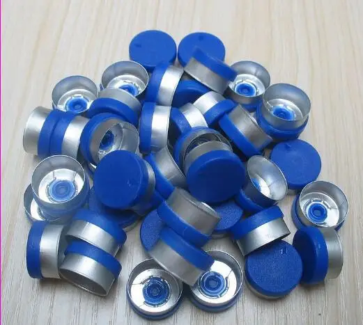 200pcs 13mm 알루미늄 플라스틱 캡 색상 옵션 크림프 유리 바이알용 제약 캡 알루미늄 플라스틱 캡 반 눈물