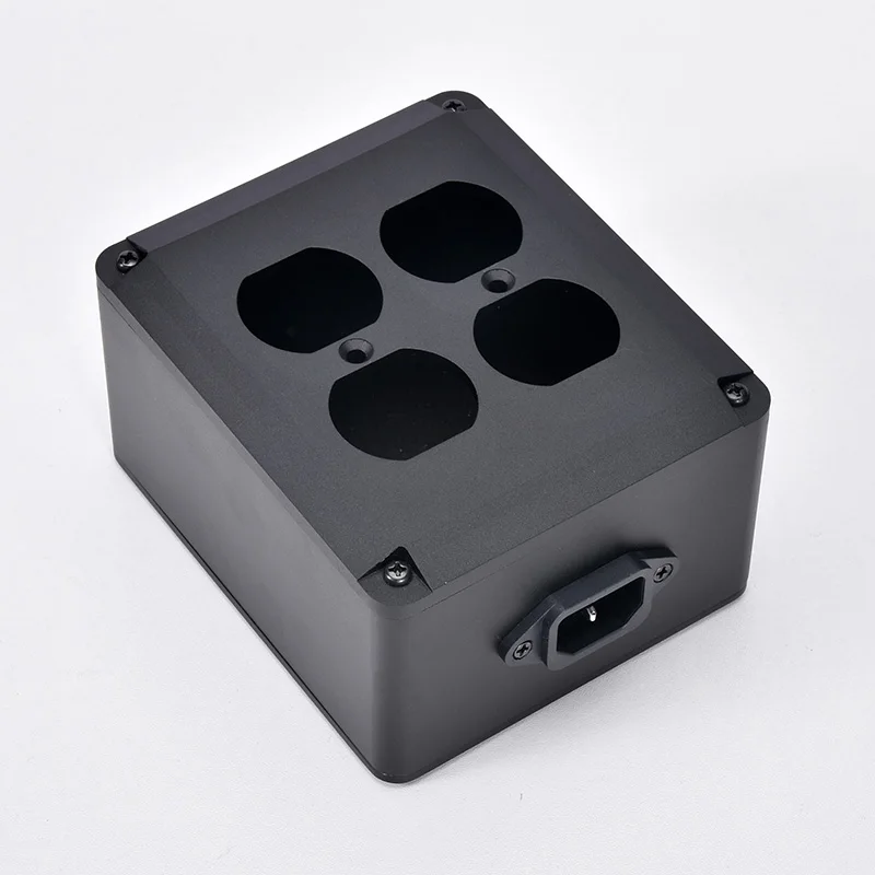 BZ1311 Power Socket Aluminum Chassis American Standard Socket Box Power Strip Case Black New