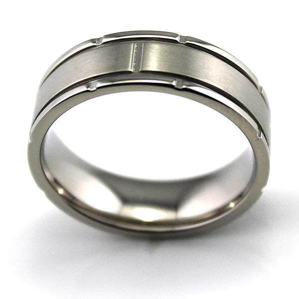 7MM Mens Pure Titanium Wedding Band Ring Unisex Anniversary Party Jewelry Accessories Comfort Fit TI008RM