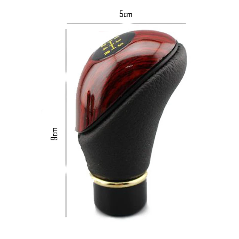 Artificial Peach Wood Car Manual Shift Lever Gear Knob Head For BMW E60 Ford focus 2 Mazda 3 Volkswagen Polo Golf 4 Skoda