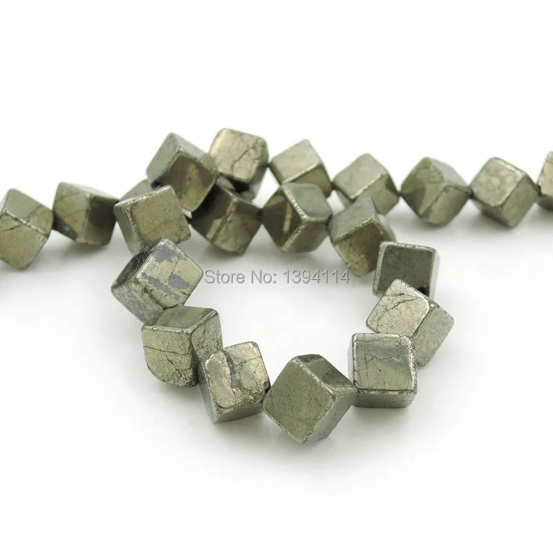 Natural Pyrite Square Point Bead Of Different Size For Making Bracelet Or Necklace DIY Jewelry 15.5 Inches Full Strand