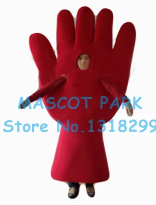 red/blue hands mascot costume adult size promotion cartoon hands palm health theme anime cosplay costumes carnival fancy dress