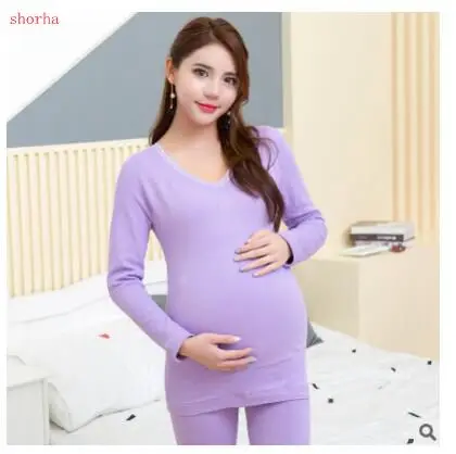 Pregnant women plus cashmere Maternity Breastfeeding Sleepwear Nursing Pajamas Set Long Sleeve Loose Clothes For Pregnant Women