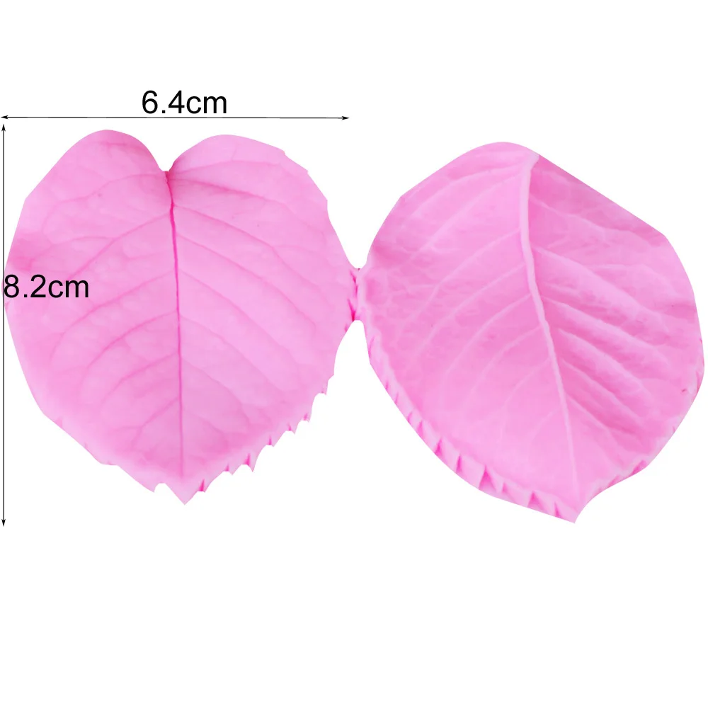 Large Rose Leaf Veiner Silicone Molds Fondant Cake Decorating Forms Chocolate Candy Moulds 3D Kitchen Baking Cake Tools M129