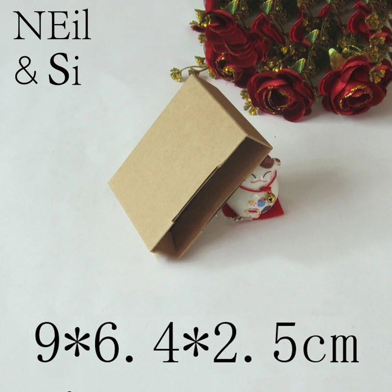 Kraft Paper Box for Handmade Soap Gift Craft Business Name Card Packaging Boxes Open Mouth Custom 