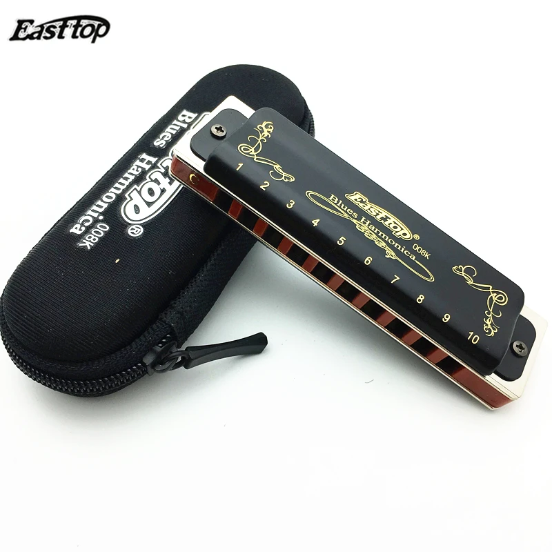 Easttop 10 Holes Harmonica Diatonic Blues Harp Paddy Key of Low F Mouth Ogan woodwind Music Instrument Wholesale