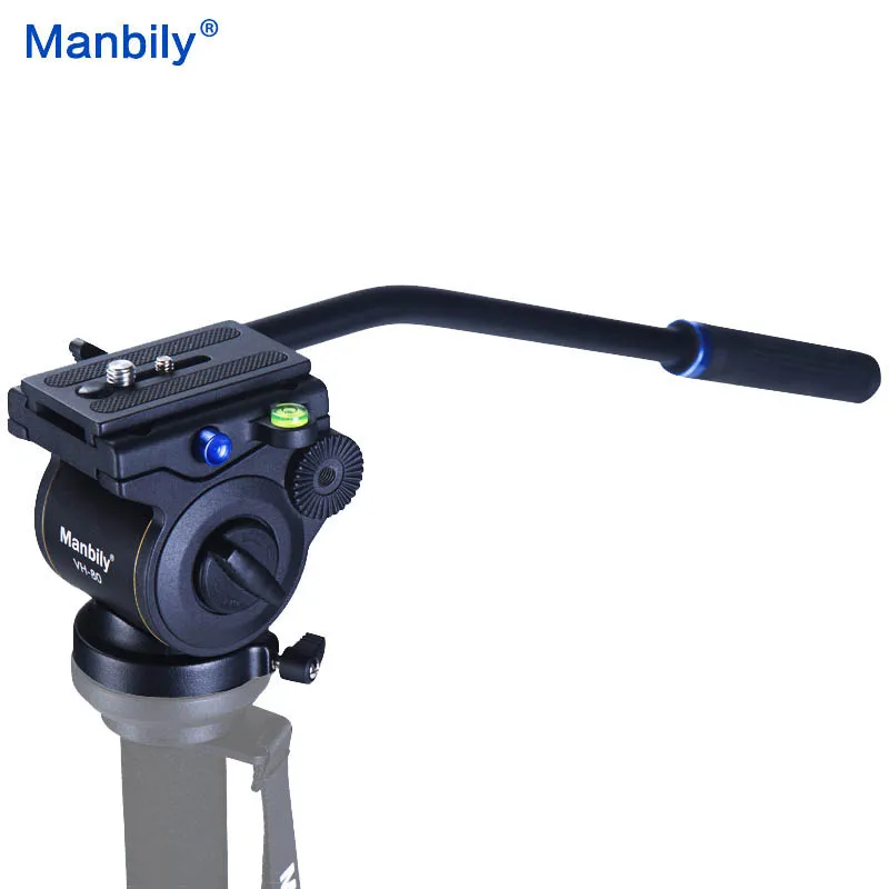 VH-80 Professional Video Camera Fluid Drag Pan Tripod Head For Canon Nikon Sony DSLR Camera Camcorder Monopod Shooting Filming