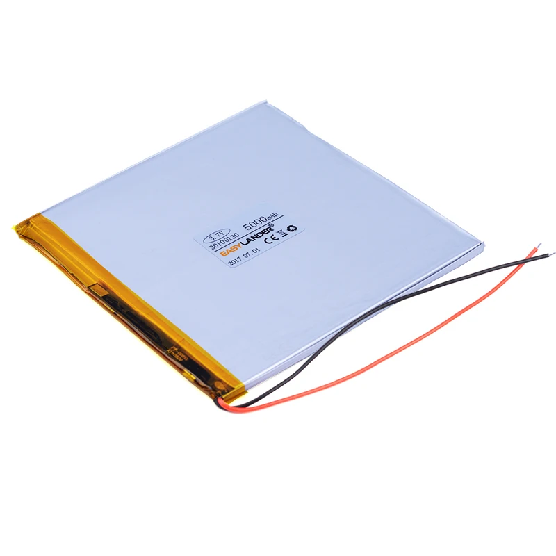 30100130 3.7V 5000mAh Rechargeable li Polymer Li-ion Battery For mobile power DIY computer DVD Notebook Tablet PC  E-book