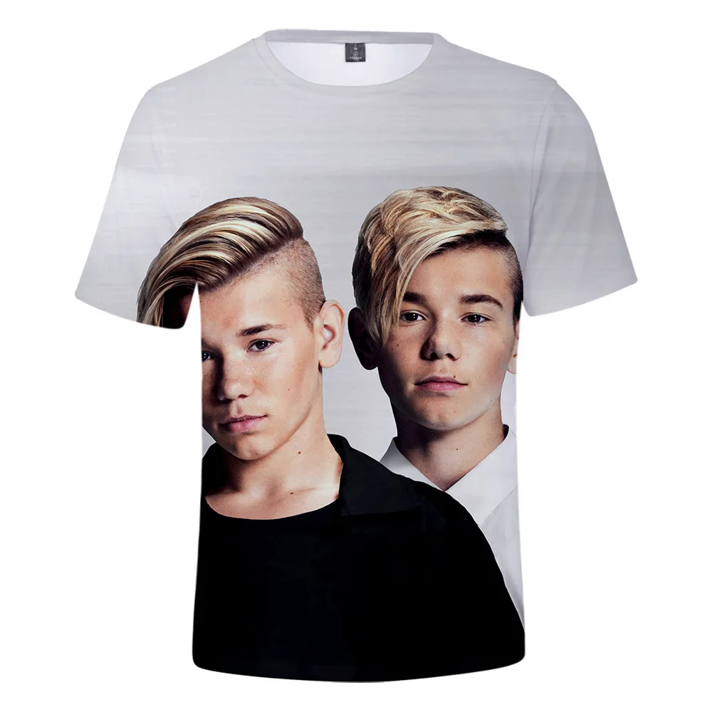 Marcus and Martinus 3D Print Short Sleeve T-shirt for Boys and Girls Casual Tees Streetwear Hip Hop Tshirt Children Kids Clothes