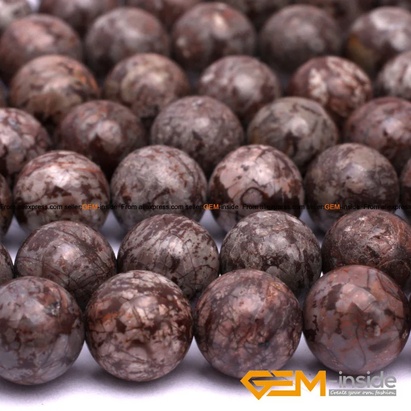 

Round Brown Jaspers Beads Natural Stone Bead DIY Bead For Neclklace Or Bracelet Making Wholesale! Strand 15" Free Shipping