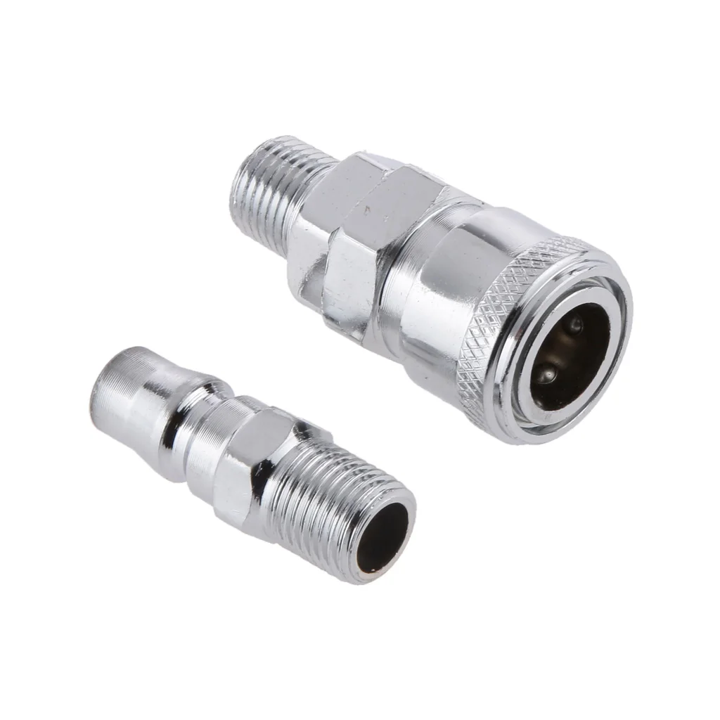 

1PAIR QUICK COUPLER CONNECTOR SET 1/4' AIR HOSE LINE COMPRESSOR SM20+PM20