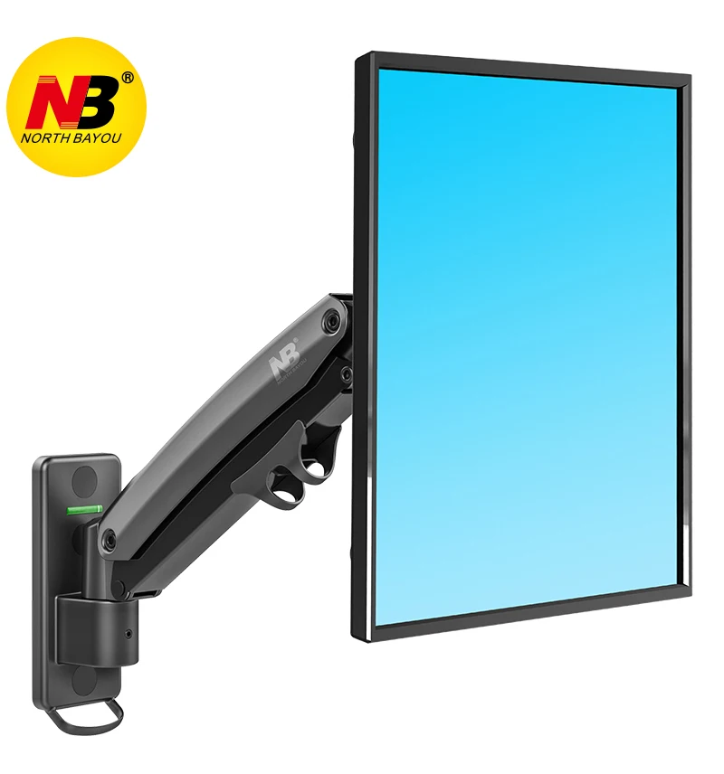 New NB F425 Aluminum Full Motion 27-45inch TV Wall Mount Bracket Gas Spring Arm Load 3-13kgs Max.VESA 200x200mm