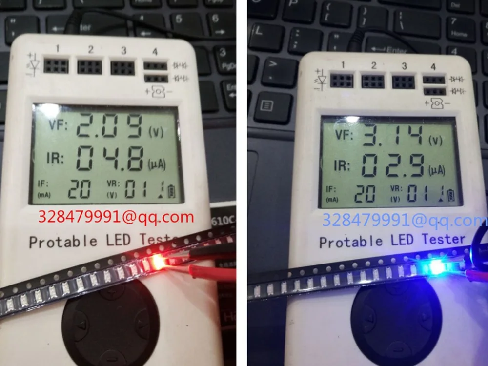 (1000Pcs/Lot)SMD LED 1206SMD LED Red and blue color LED high-brightness light-emitting tube 1209 Red bule 3.2 * 2.7 Everlight