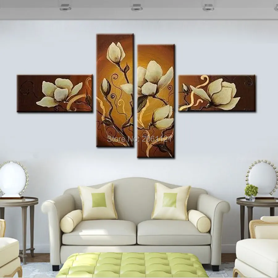 

hand paint modern decorative pictures tawny wall canvas paintings cheap flowe oil painting canvas art wall decorations gifts