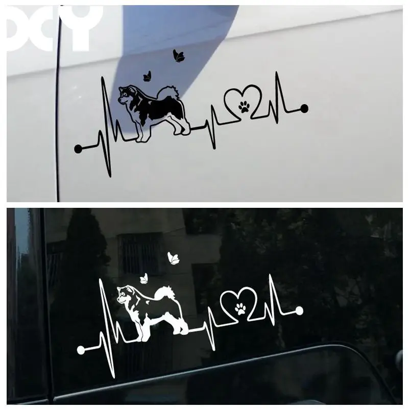 Calcomanía de vinilo de corte Malamute de Alaskan, pegatina para ventana de coche y camión