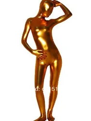 Dark Gold Fullbody Shiny Metallic Zentai Suit Zentai Catsuit