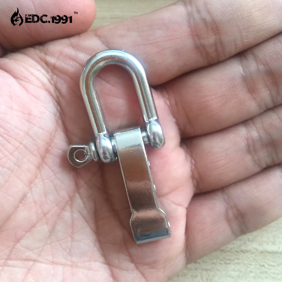 200PCS/lot U Shape Adjustable Zinc alloy Anchor Shackle Outdoor Camping Survival Rope Paracord Bracelet Buckles 1lot EDC tools