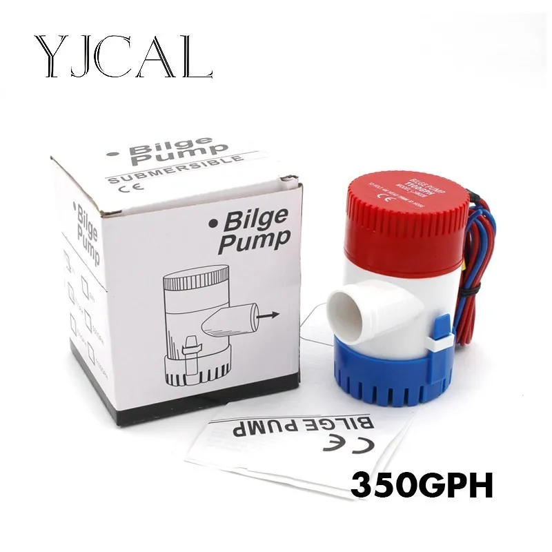 Bilge Pump 350GPH DC 12V 24V Submersible Electric Water Pump For Seaplane Civil Ship Houseboat Boats