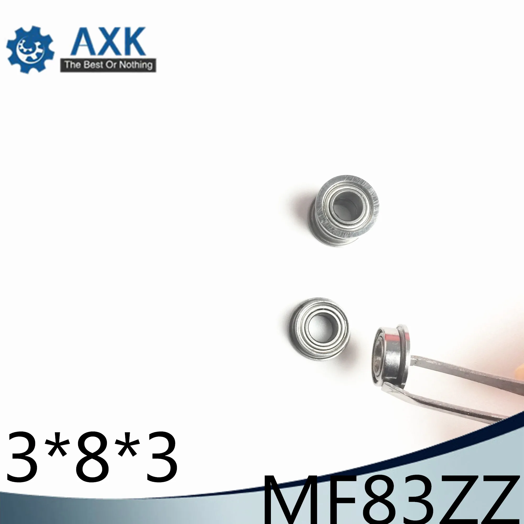 MF83ZZ 플랜지 베어링 3x8x3mm ABEC-1 ( 10 PCS) 소형 플랜지 MF83 Z ZZ 볼 베어링