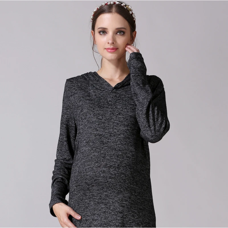 Emotion Moms Long Sleeve Pregnancy Maternity Clothes Nursing Clothing Breastfeeding Dresses for Pregnant Women Maternity Dress