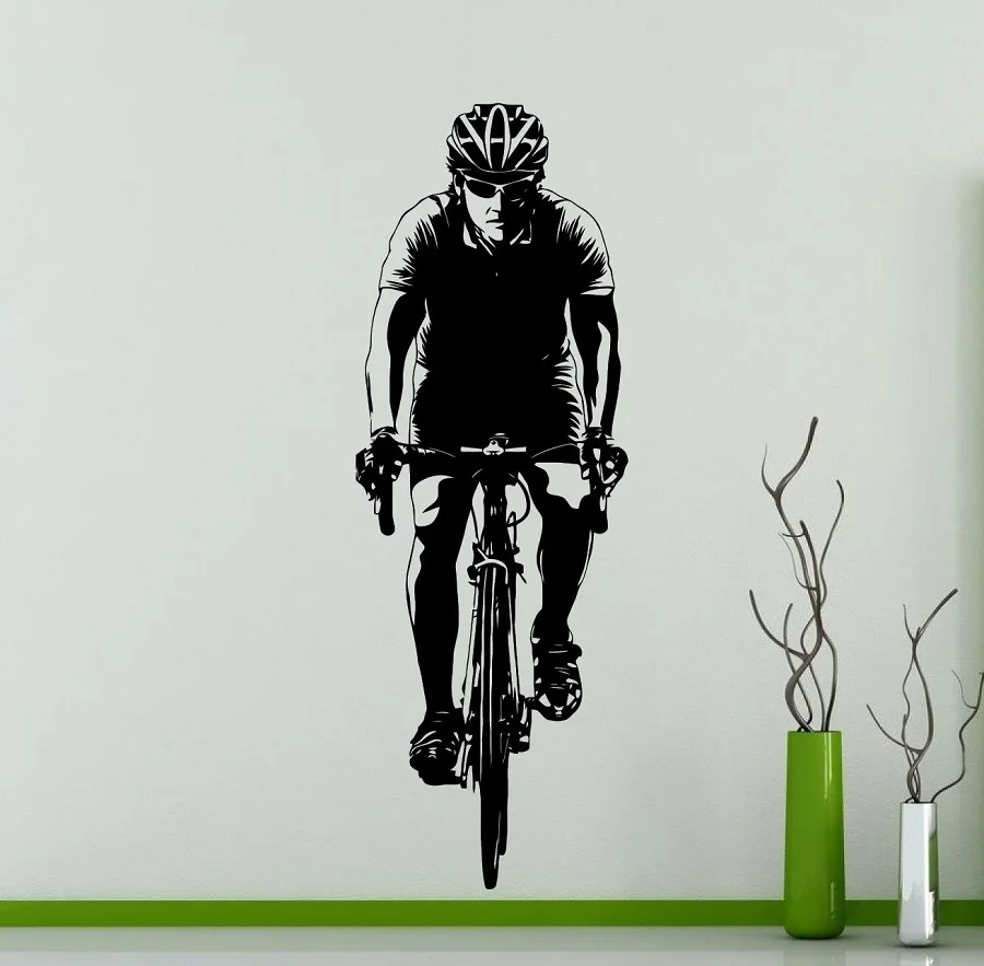 

Road bike vinyl wall stickers competitive sports competition wall stickers bicycle athletes dormitory home art wall decal 2CE4