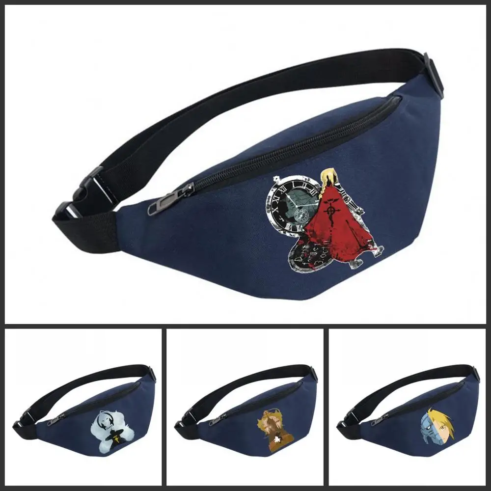 

Waist Bag women Belt Waterproof Chest Handbag Unisex Fanny Pack Ladies Waist Pack Belly Bags For Fullmetal Alchemist