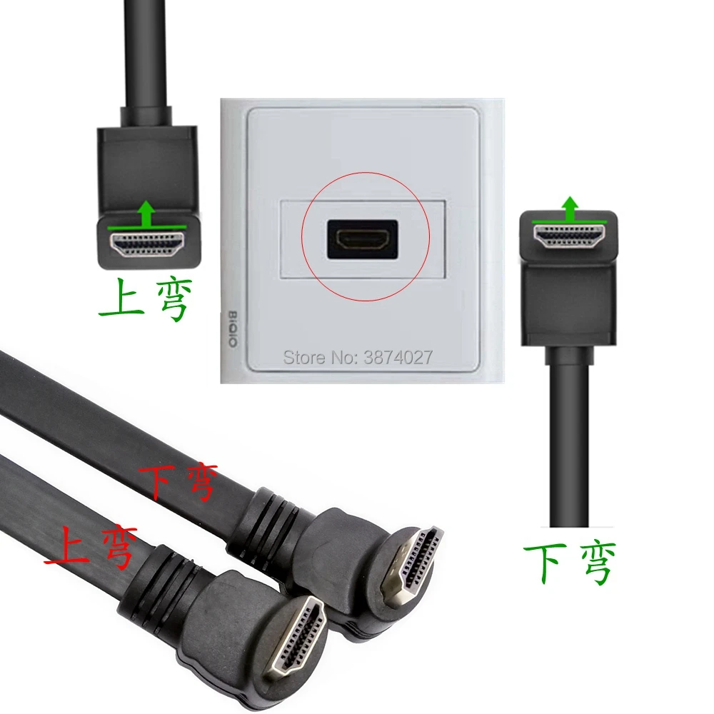 Плоский HDTV-совместимый 19-контактный удлинительный кабель типа A «папа» и «мама» типа A для HDTV 1080p