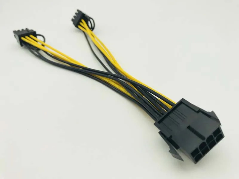 PCIE PCI-E 8p Женский на 2 порта двойной 8pin 6 + 2p Мужской Графический видеокарта Кабель питания Шнур 18AWG провод кабель для BTC Miner Mining