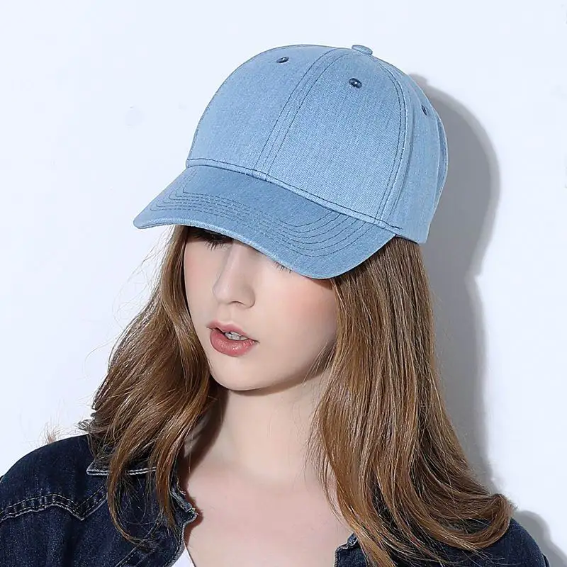 Sunbonnet Bone Brim Women Casual Denim Lady Fashion Outdoor Cool Women Cap Hat Denim Sunhat Lady Style