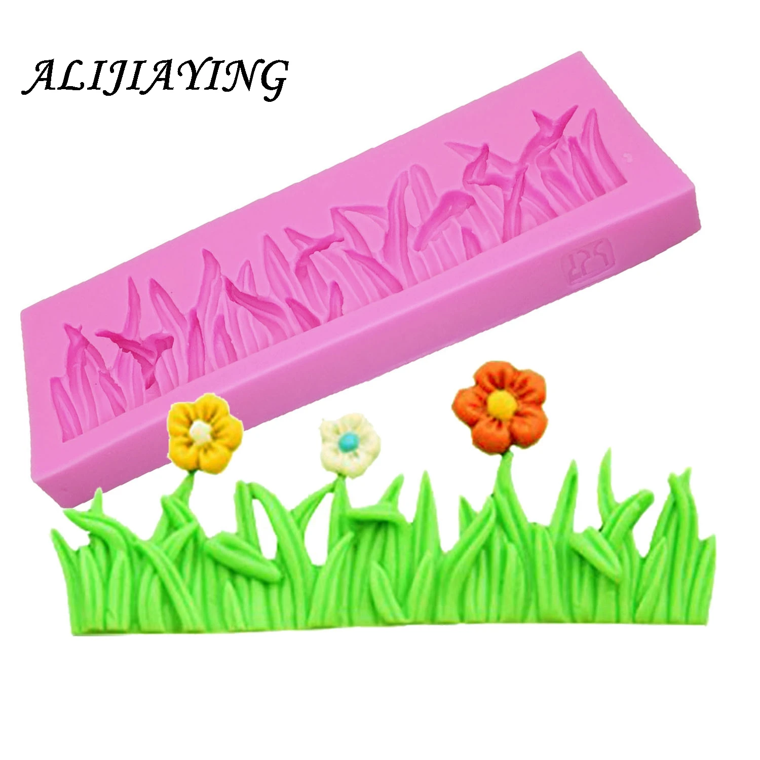 Sugarcraft forest grass silicone cake fondant mold cake decorating tools chocolate gumpaste molds Cake border decoration D0467