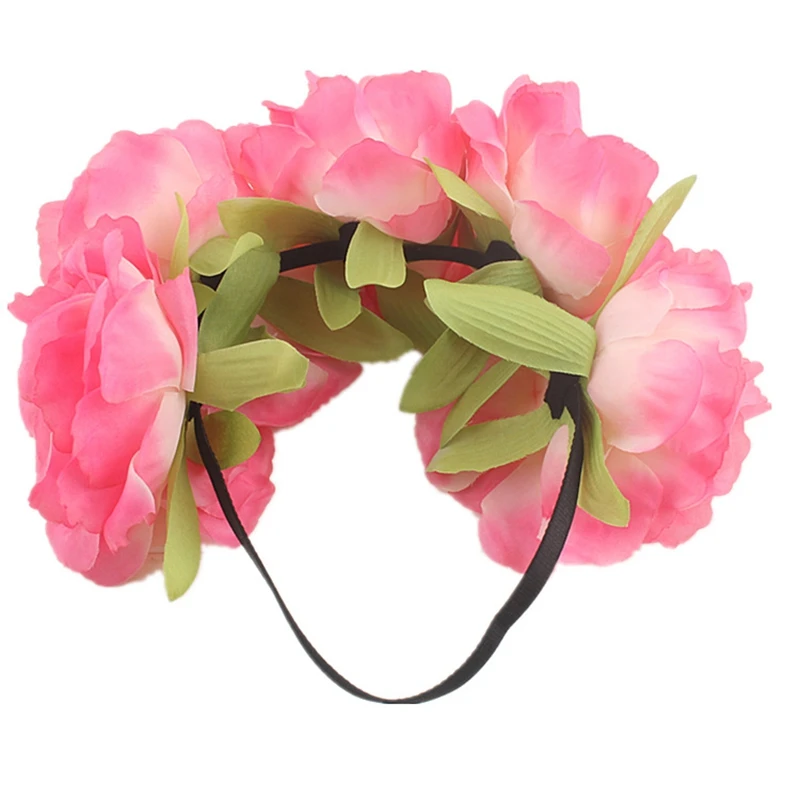 New Euro-American big imitation flower with Bohemian seaside holiday wreath Carnival Party headdress girl