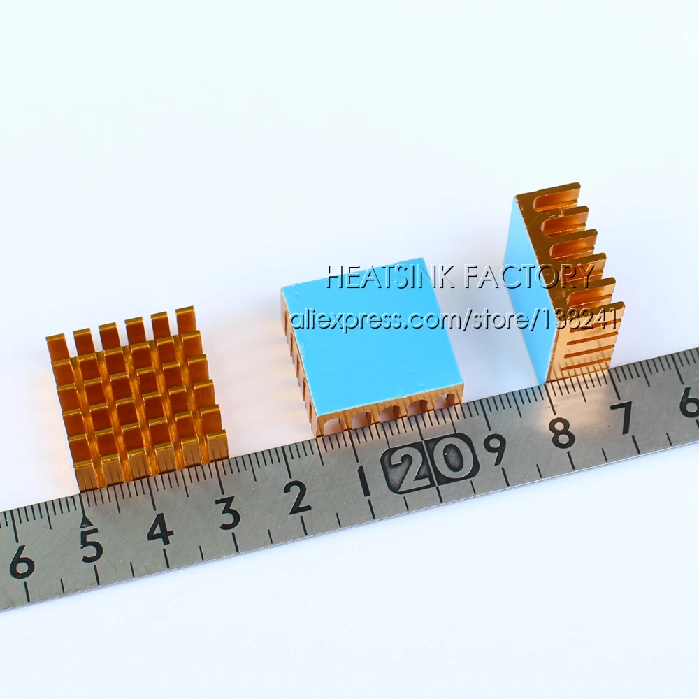 HEATSINK FACTORY 5/10pcs 22x22x10mm AluminumHeat Sink Chipset Radiator Cooler With Thermal Heat Dissipation Trans