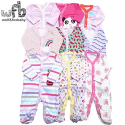 Retail 3pcs/lot 0-12months long-Sleeved Baby Infant cartoon footies bodysuits for boys girls jumpsuits Clothing newborn clothes