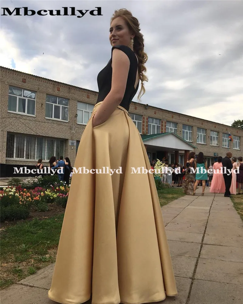 Elegant Elegant Champange A-line African Prom Dress 2023 Long Plus Size Formal Prom Party Gowns With Pockets Robe de soiree