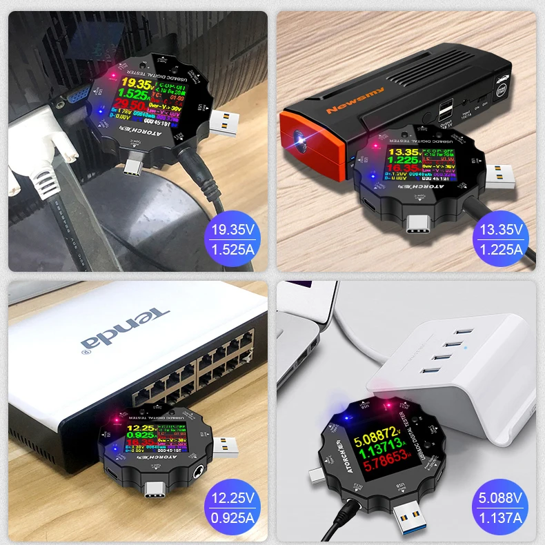 Imagem -04 - Tester de Carga da Bateria Cabo de Resistência Tester Usb 3.0 Tipo-c pd Dc5.5 5521 Ud18 para App Usb 3.0