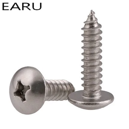 304 Stainless Steel Large Flat Round Truss Pan Head Self Tapping Phillips Cross Screws Bolt M6*16/20/25/30/35/40/45/50/60/70/80