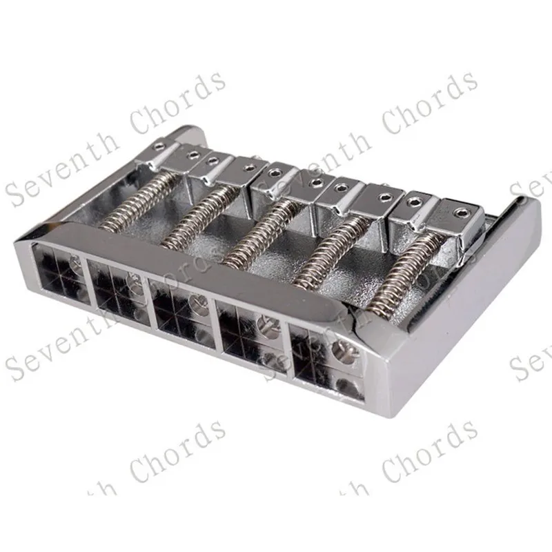 EIN Set Chrome 5 Saiten Bass Brücke Für Bass Gitarre Sattel Musical Instrument Zubehör Teile – Detail 4