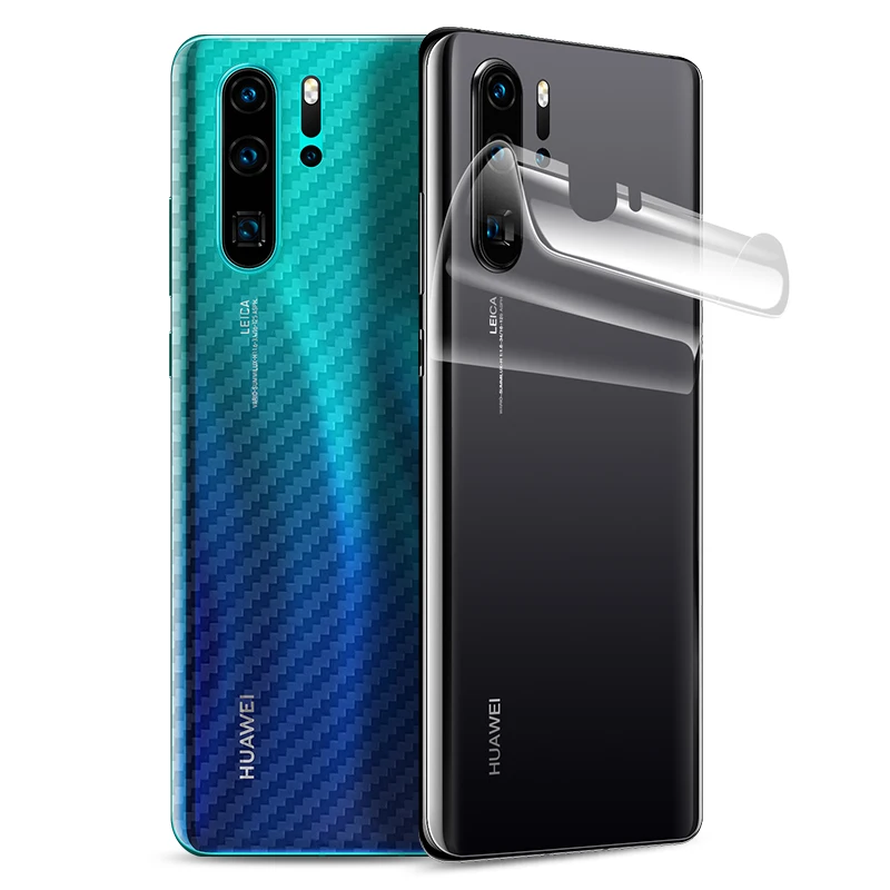 3D Carbon Fiber Skins Film Wrap Skin Phone Back Paste Sticker For HUAWEI P30 Pro P20 Lite Mate 20X 20 Pro HONOR 8X 9 10 Lite V10